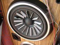 W przypadku basowego 20 cm, paski zostały wycięte z dużo grubszej tektury.